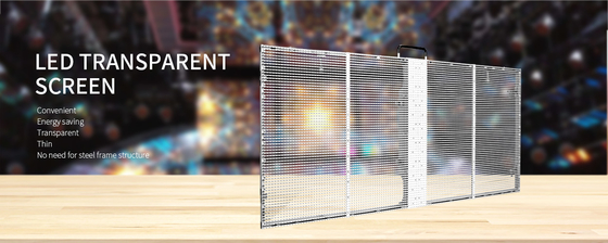Alışveriş Merkezi için Yenileme Hızı 3840HZ Şeffaf Cam LED Ekran