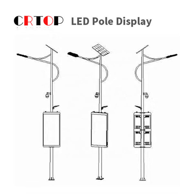 Aydınlatma Direği Reklamcılığı İçin Küçük Boy Yüksek Çözünürlüklü LED Panel
